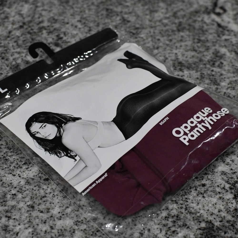 AA Maroon Opaque Pantyhose